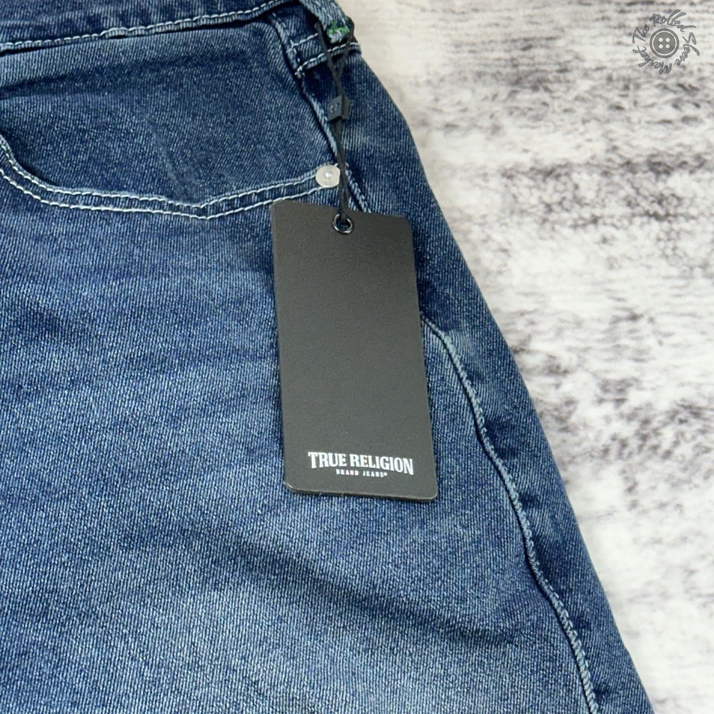NWT True Religion Ricky SN Flap Straight Jeans 32x34 Dark Woodland MSRP $164 - Picture 2 of 12
